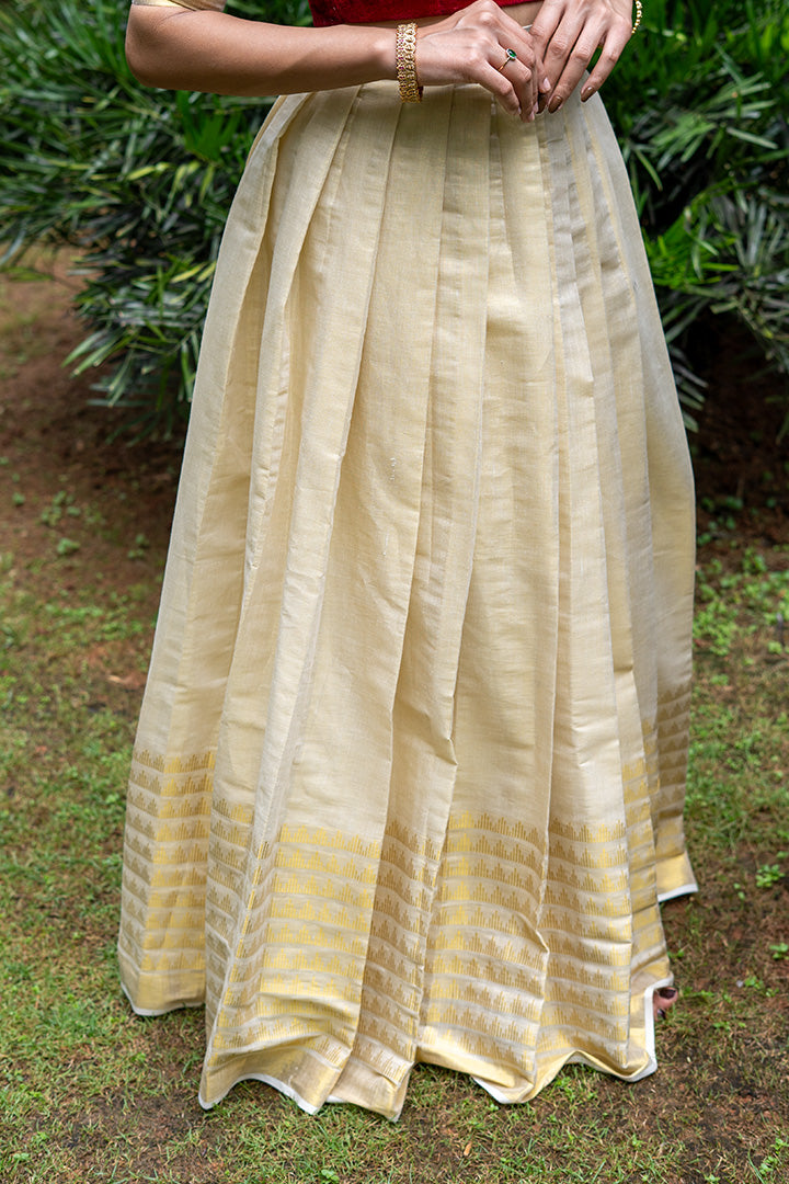 Archana Top & Skirt Red (ONMKUL)