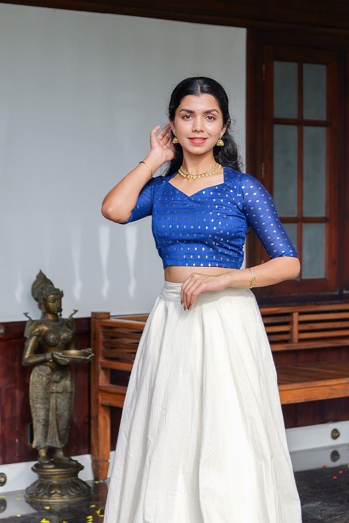 Shankupushpam Top & Skirt (ONMKD001)