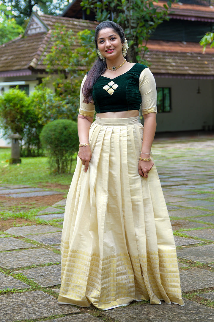Archana Green Top & Skirt (ONMKUL)