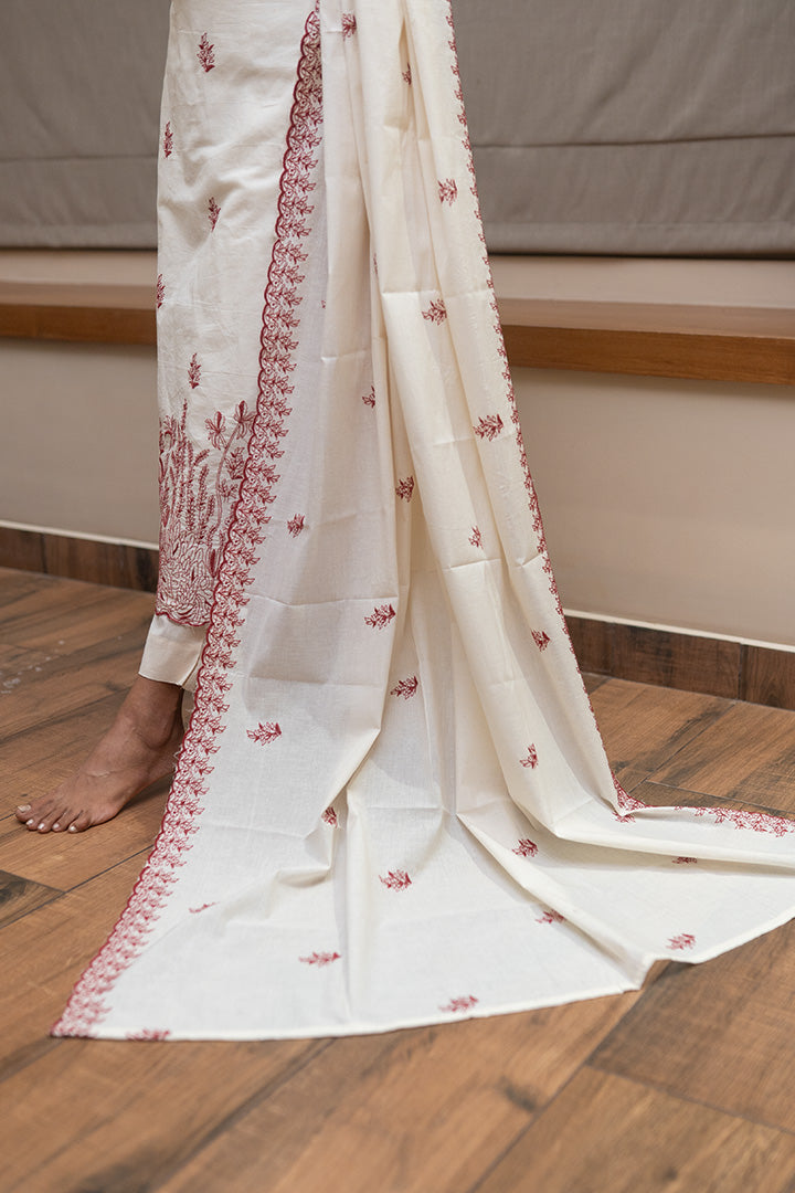 Padmam Red- Top,Bottom & Dupatta (ONMKD001)