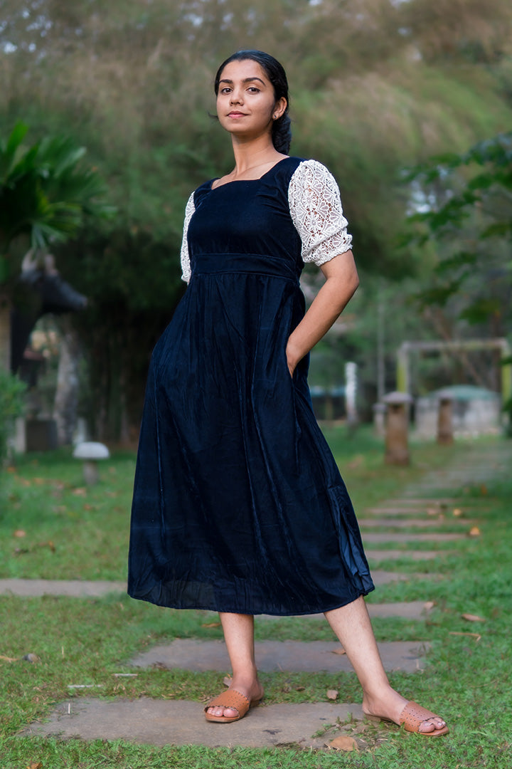 Navy Blue Frock - Layla