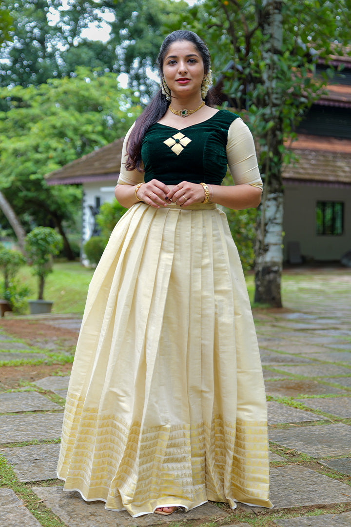 Archana Green Top & Skirt (ONMKUL)
