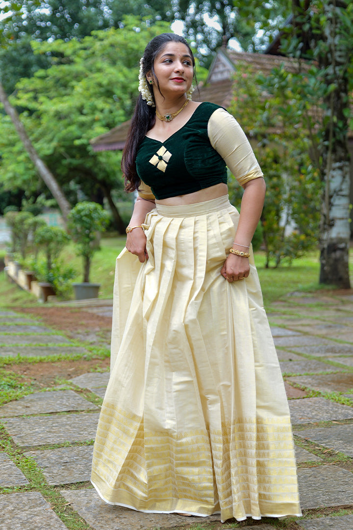 Archana Green Top & Skirt (ONMKUL)