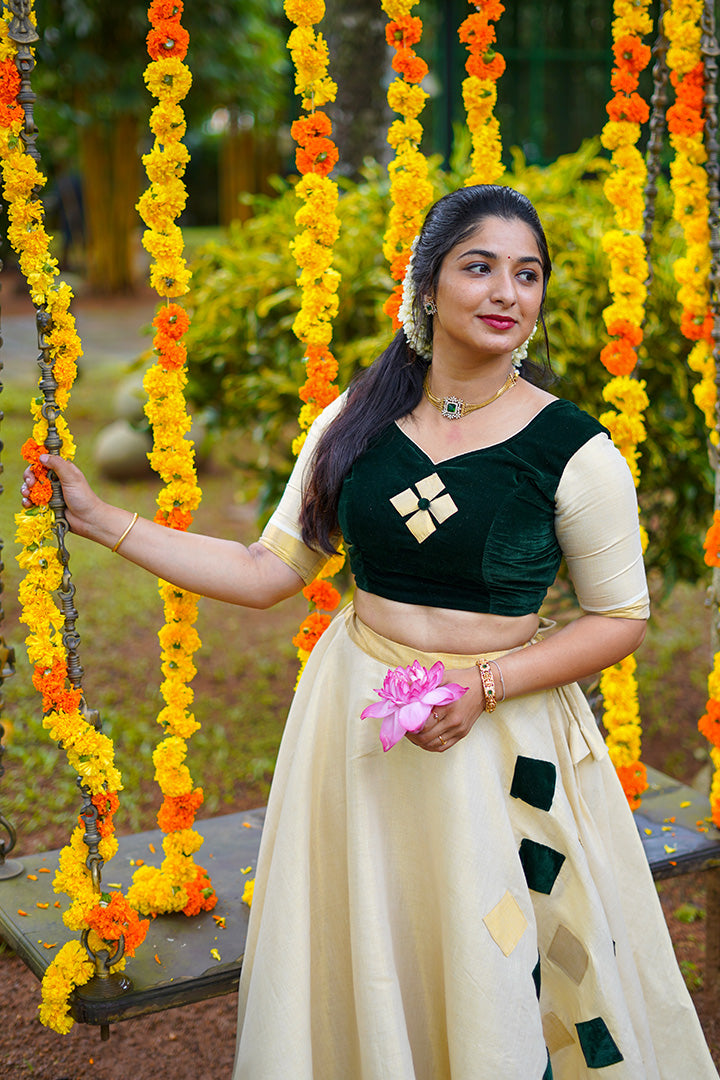 Uthradam Green Top Only (ONMKUL)