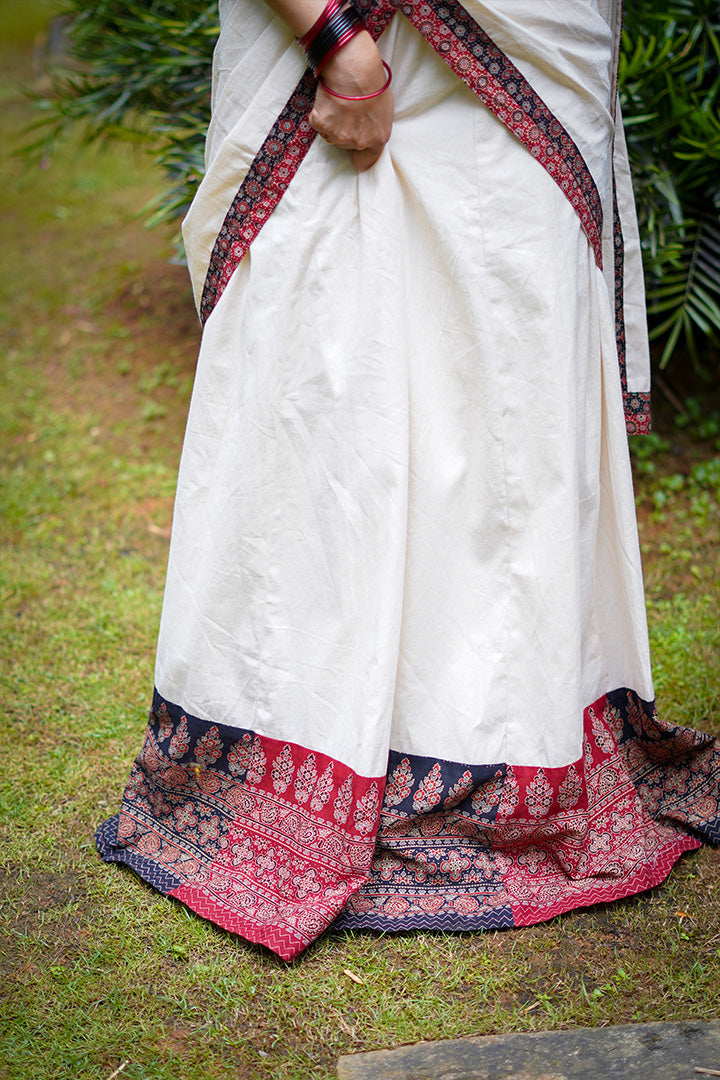 Parijatham Top, Skirt & Dupatta-Red (ONMKUL)