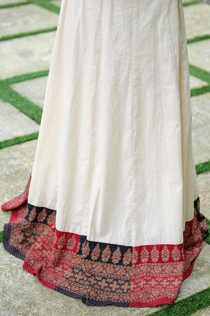Parijatham Top & Skirt Red (ONMKUL)