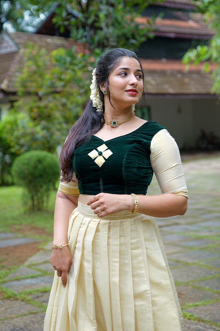 Archana Green Top & Skirt (ONMKUL)