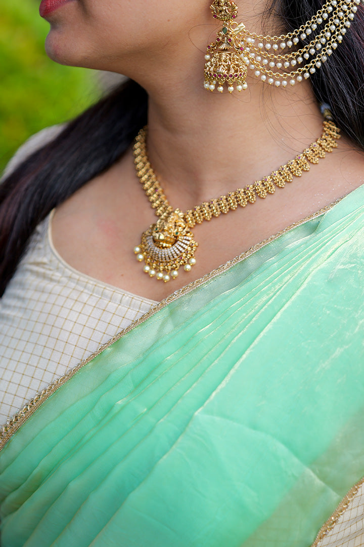 Varnam Top, Skirt & Dupatta Green (ONMKUL)