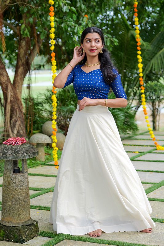 Shankupushpam Top & Skirt (ONMKD001)