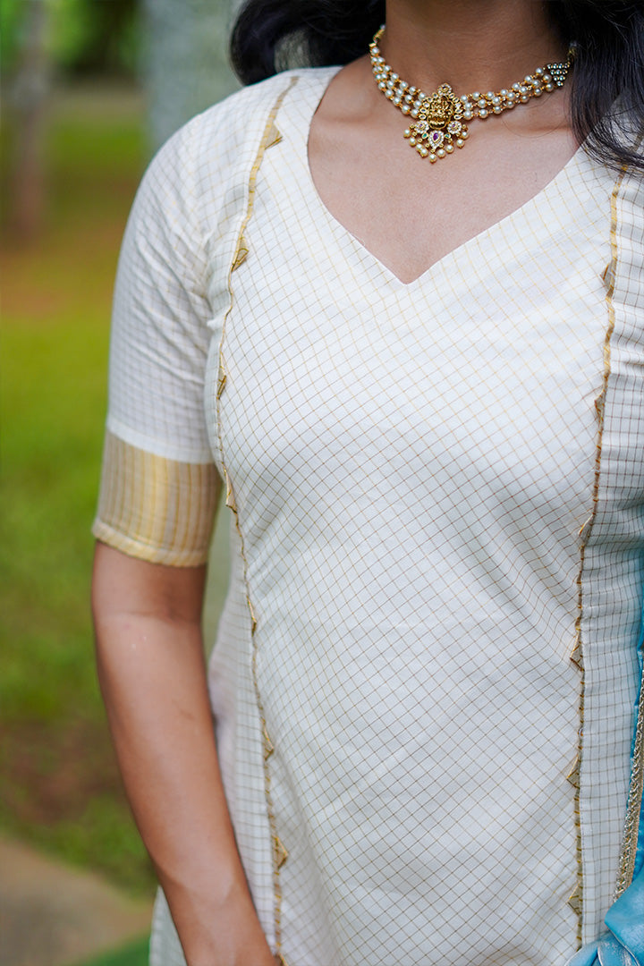Elanji Blue-Top, bottom & Dupatta (ONMKUL)