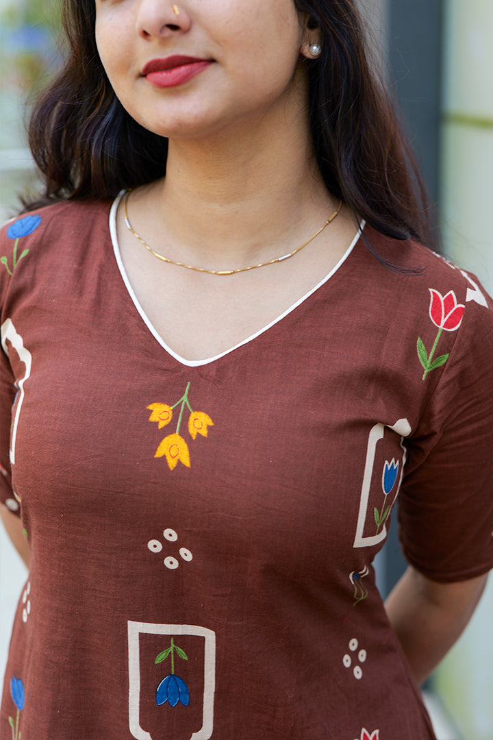 Nirvi brown(Top only)(140126KD1)