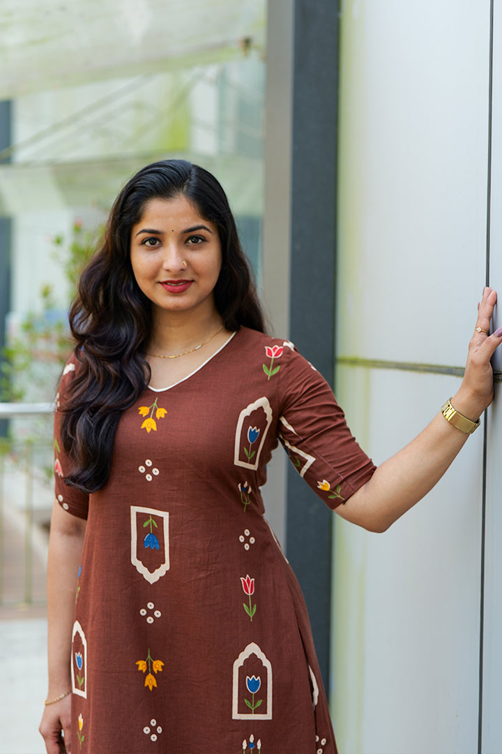 Nirvi brown(Top only)(140126KD1)