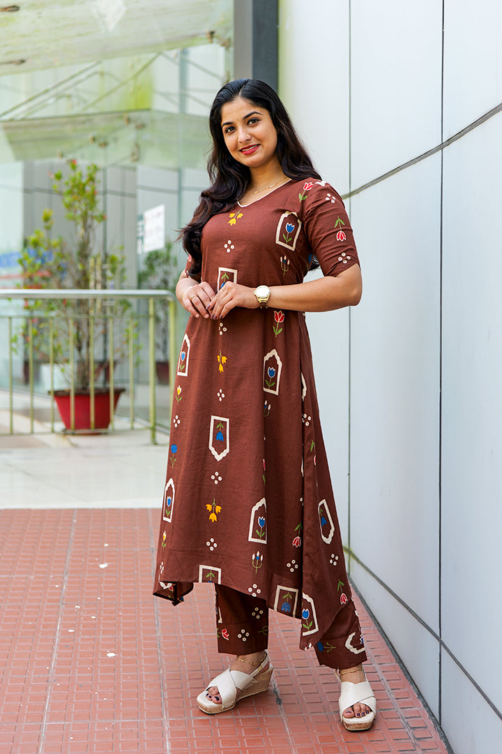 Nirvi brown(Top only)(140126KD1)