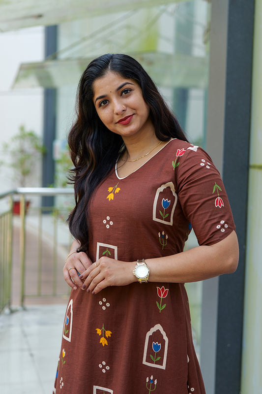 Nirvi brown(Top only)(140126KD1)