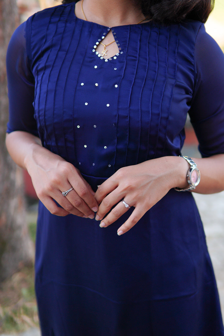 Birdie - Royal Blue Kurti for Women